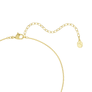 Mesmera Y necklace, Mixed cuts, White, 18K gold finish