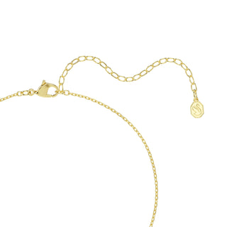 Mesmera Y necklace, Mixed cuts, White, 18K gold finish