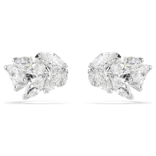 Mesmera ear cuffs, Marquise cut, White, Rhodium plated