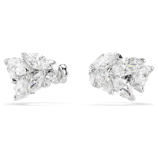 Mesmera ear cuffs, Marquise cut, White, Rhodium plated