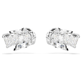 Mesmera ear cuffs, Marquise cut, White, Rhodium plated
