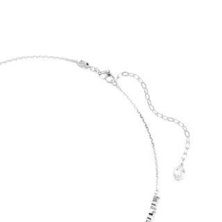 Mesmera necklace, Marquise cut, White, Rhodium plated