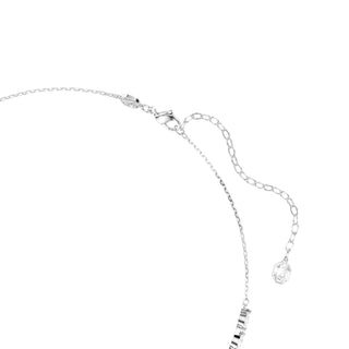 Mesmera necklace, Marquise cut, White, Rhodium plated