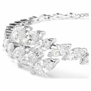 Mesmera bracelet, Marquise cut, White, Rhodium plated