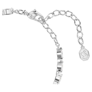 Mesmera bracelet, Marquise cut, White, Rhodium plated
