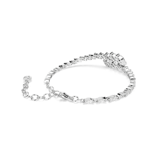 Mesmera bracelet, Marquise cut, White, Rhodium plated