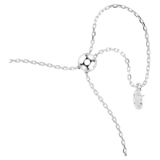 Mesmera bracelet, Marquise cut, White, Rhodium plated