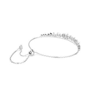 Mesmera bracelet, Marquise cut, White, Rhodium plated