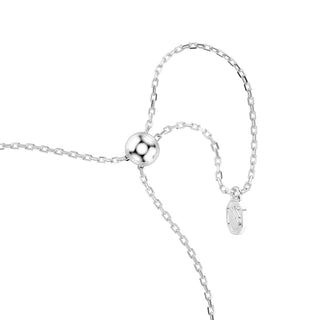 Mesmera bracelet, Marquise cut, White, Rhodium plated