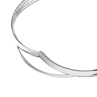 Vienna necklace, Mixed cuts, White, Rhodium plated