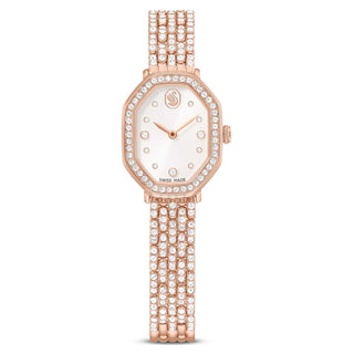 Dextera octagon watch, Swiss Made, Metal bracelet, Rose gold tone, Rose gold-tone finish