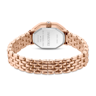 Dextera octagon watch, Swiss Made, Metal bracelet, Rose gold tone, Rose gold-tone finish