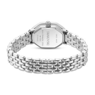 Dextera octagon watch, Swiss Made, Metal bracelet, Silver tone, Stainless steel
