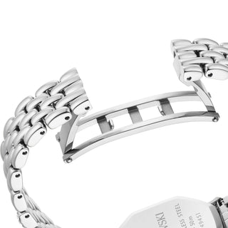 Dextera octagon watch, Swiss Made, Metal bracelet, Silver tone, Stainless steel