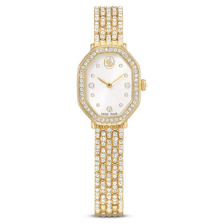 Dextera octagon watch, Swiss Made, Metal bracelet, Gold tone, Gold-tone finish