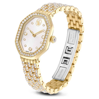 Dextera octagon watch, Swiss Made, Metal bracelet, Gold tone, Gold-tone finish