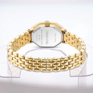Dextera octagon watch, Swiss Made, Metal bracelet, Gold tone, Gold-tone finish