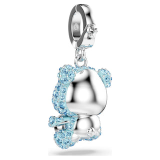Idyllia charm, Mixed cuts, Teddy, Blue, Rhodium plated
