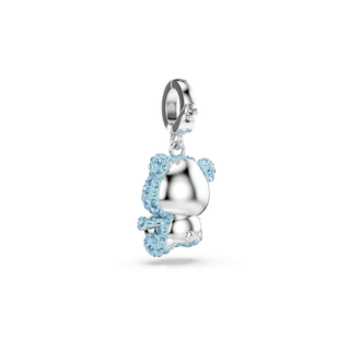 Idyllia charm, Mixed cuts, Teddy, Blue, Rhodium plated