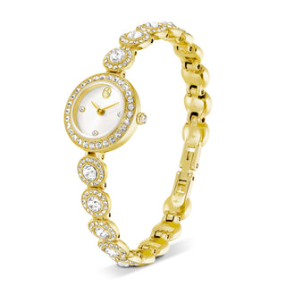 Una Angelic watch, Crystal bracelet, Gold tone, Gold-tone finish