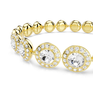 Una Angelic set, Set (3), Round cut, White, Gold-tone plated