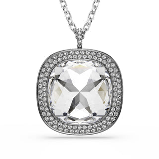 Una Angelic pendant and brooch, Cushion cut, White, Mixed Plating