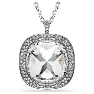 Una Angelic pendant and brooch, Cushion cut, White, Mixed Plating