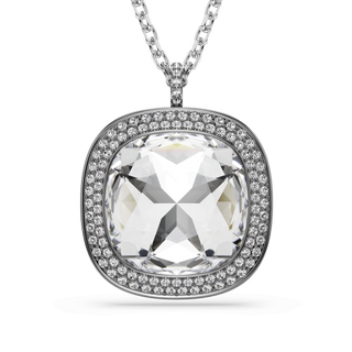 Una Angelic pendant and brooch, Cushion cut, White, Mixed Plating