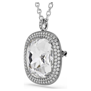 Una Angelic pendant and brooch, Cushion cut, White, Mixed Plating