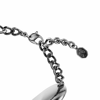Una Angelic bracelet, Cushion cut, White, Ruthenium plated