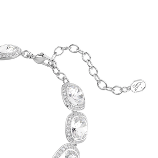 Una Angelic bracelet, Cushion cut, White, Rhodium plated