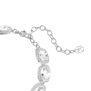 Una Angelic bracelet, Cushion cut, White, Rhodium plated