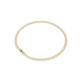 Una Angelic necklace, Round cut, Small, White, Gold-tone plated