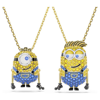 Minions James and Henry set, Pavé, Multicolored, 18K gold finish