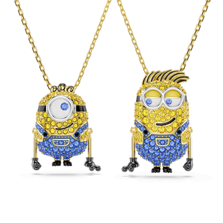 Minions James and Henry set, Pavé, Multicolored, 18K gold finish