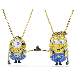 Minions James and Henry set, Pavé, Multicolored, 18K gold finish
