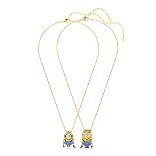 Minions James and Henry set, Pavé, Multicolored, 18K gold finish