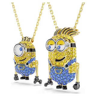 Minions James and Henry set, Pavé, Multicolored, 18K gold finish