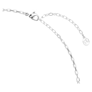 Hyperbola necklace, Round cut, White, Mixed metal finish