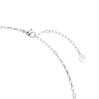 Hyperbola necklace, Round cut, White, Mixed metal finish