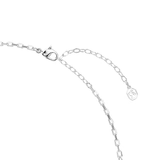 Hyperbola necklace, Round cut, White, Mixed metal finish