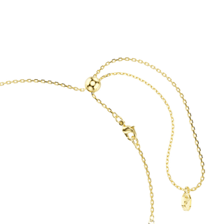 Hyperbola Y necklace, Round cut, Knot, White, Mixed metal finish
