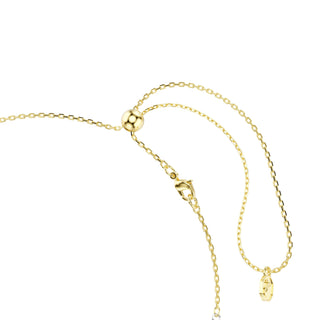 Hyperbola Y necklace, Round cut, Knot, White, Mixed metal finish