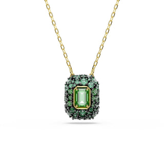 Sublima pendant, Octagon cut, Green, 18K gold finish