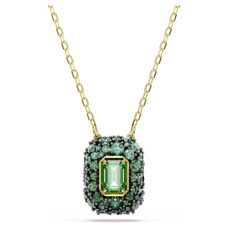 Sublima pendant, Octagon cut, Green, 18K gold finish