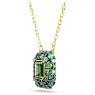 Sublima pendant, Octagon cut, Green, 18K gold finish