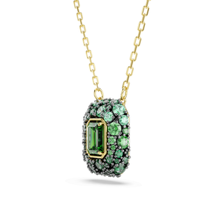 Sublima pendant, Octagon cut, Green, 18K gold finish