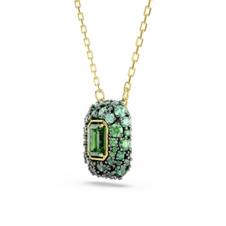 Sublima pendant, Octagon cut, Green, 18K gold finish