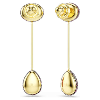 Sublima drop earrings, Pear cut, Red, 18K gold finish