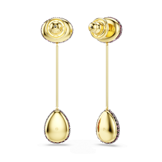 Sublima drop earrings, Pear cut, Red, 18K gold finish
